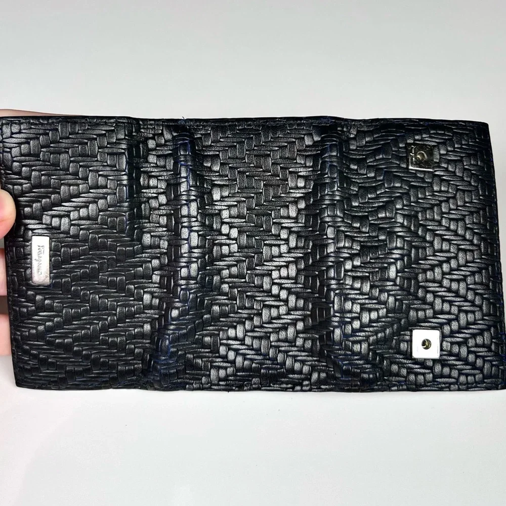 Ferragamo leather Woven Key Case